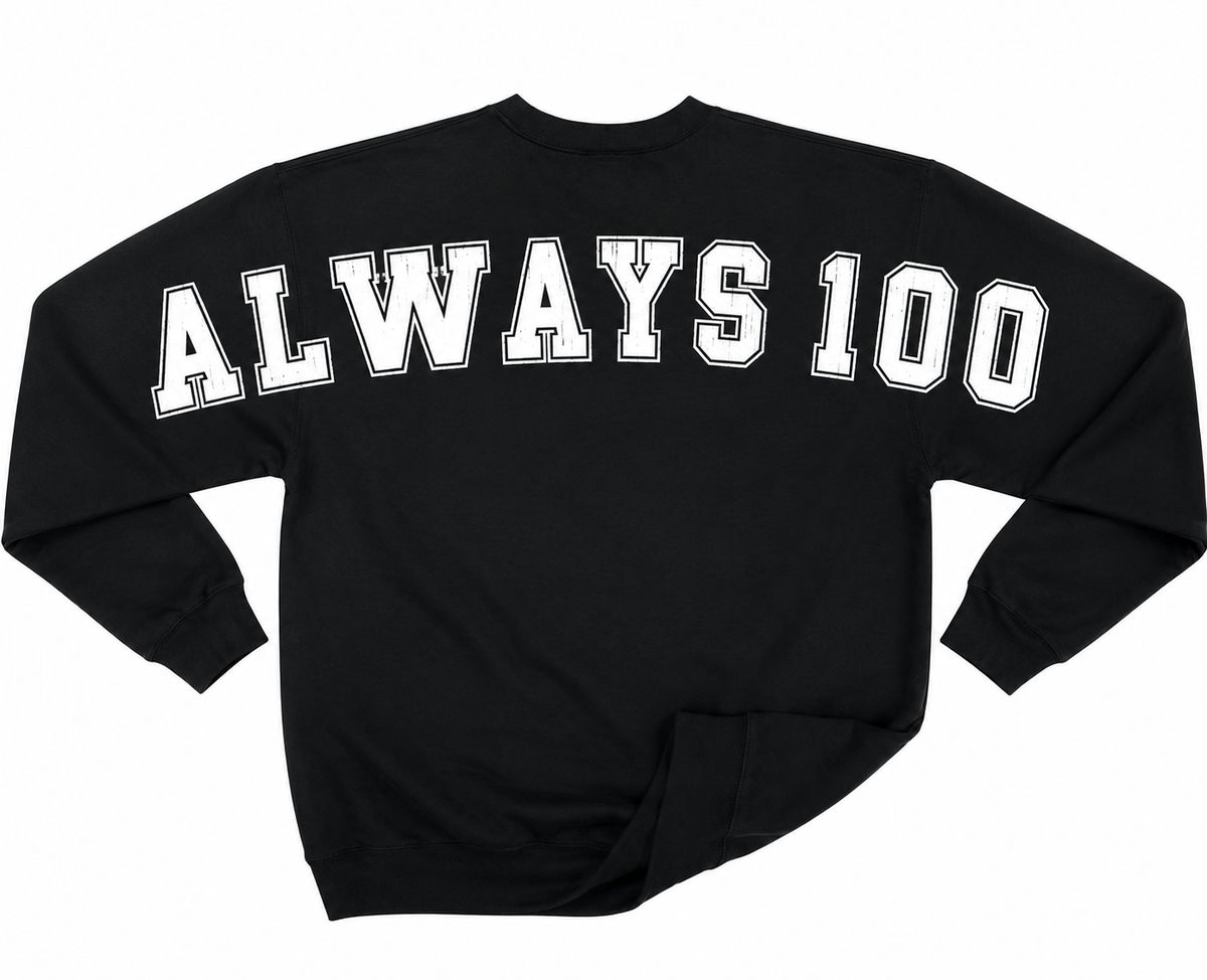 Always 100 shoulder print