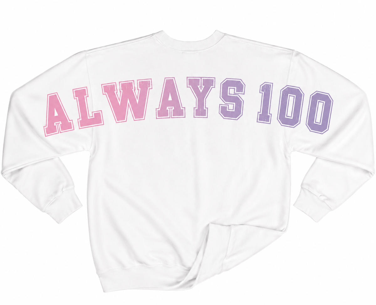 Always 100 shoulder print